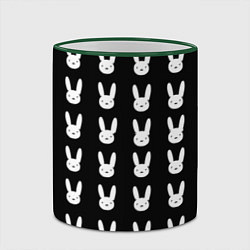 Кружка 3D Bunny pattern black, цвет: 3D-зеленый кант — фото 2