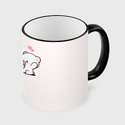 Кружка 3D Плюшевое признание в любви, цвет: 3D-черный кант