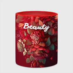 Кружка 3D Beauty Красота розы, цвет: 3D-белый + красный — фото 2