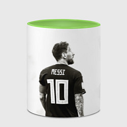 Кружка 3D 10 Leo Messi, цвет: 3D-белый + светло-зеленый — фото 2