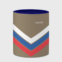 Кружка 3D Триколор - три полосы на песочном, цвет: 3D-белый + синий — фото 2
