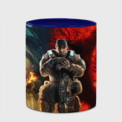 Кружка 3D Gears of War Маркус Феникс, цвет: 3D-белый + синий — фото 2