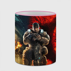 Кружка 3D Gears of War Маркус Феникс, цвет: 3D-розовый кант — фото 2