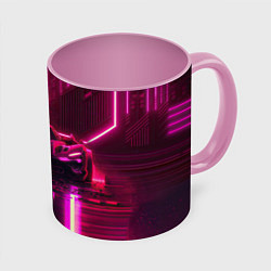 Кружка цветная Неоновый спорткар