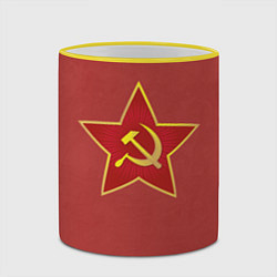 Кружка 3D Советская звезда, цвет: 3D-желтый кант — фото 2