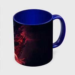 Кружка 3D Планета демонов, цвет: 3D-белый + синий