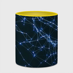 Кружка 3D Нейросети абстракция, цвет: 3D-белый + желтый — фото 2