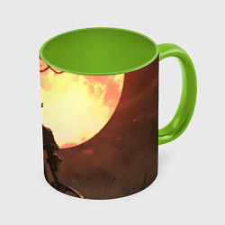 Кружка 3D Охотник против сущности, цвет: 3D-белый + светло-зеленый