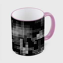Кружка 3D Pixel art - abstraction, цвет: 3D-розовый кант