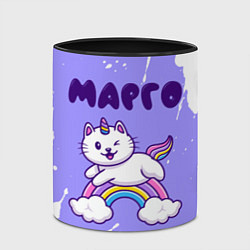 Кружка 3D Марго кошка единорожка, цвет: 3D-белый + черный — фото 2