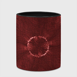 Кружка 3D Красный круг тай-дай, цвет: 3D-белый + черный — фото 2