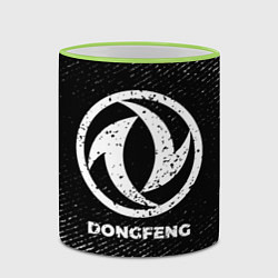 Кружка 3D Dongfeng с потертостями на темном фоне, цвет: 3D-светло-зеленый кант — фото 2