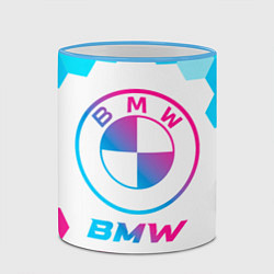 Кружка 3D BMW neon gradient style, цвет: 3D-небесно-голубой кант — фото 2