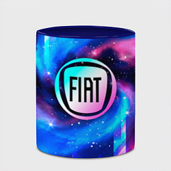 Кружка 3D Fiat неоновый космос, цвет: 3D-белый + синий — фото 2