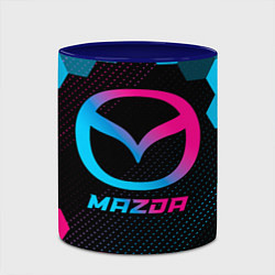 Кружка 3D Mazda - neon gradient, цвет: 3D-белый + синий — фото 2