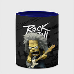 Кружка 3D Rock and Roll Simpsons, цвет: 3D-белый + синий — фото 2