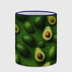 Кружка 3D Сочная текстура из авокадо, цвет: 3D-синий кант — фото 2