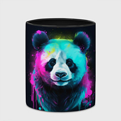 Кружка 3D Панда в неоновых красках, цвет: 3D-белый + черный — фото 2