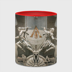 Кружка 3D Знаки братства ассасинов, цвет: 3D-белый + красный — фото 2