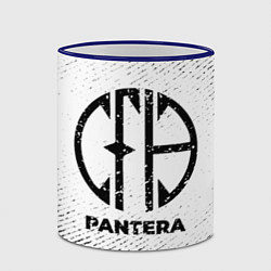 Кружка 3D Pantera с потертостями на светлом фоне, цвет: 3D-синий кант — фото 2