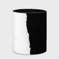Кружка 3D Вертикально оторванный лист бумаги, цвет: 3D-белый + черный — фото 2
