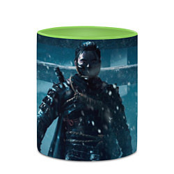 Кружка 3D Ghost of Tsushima зима, цвет: 3D-белый + светло-зеленый — фото 2