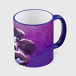 Кружка 3D Кафка под зонтом, цвет: 3D-синий кант