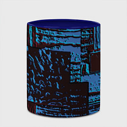 Кружка 3D Рельеф камня, цвет: 3D-белый + синий — фото 2