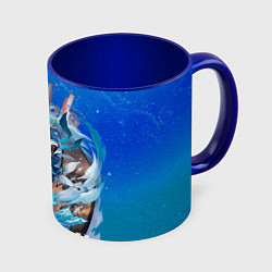 Кружка 3D Яньцин Хонкай Стар Рейл, цвет: 3D-белый + синий