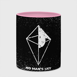 Кружка 3D No Mans Sky с потертостями на темном фоне, цвет: 3D-белый + розовый — фото 2