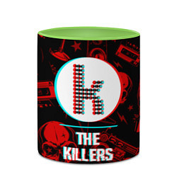 Кружка 3D The Killers rock glitch, цвет: 3D-белый + светло-зеленый — фото 2
