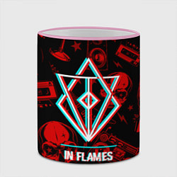 Кружка 3D In Flames rock glitch, цвет: 3D-розовый кант — фото 2