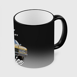 Кружка 3D Американская машина Chevrolet Caprice 70-х годов, цвет: 3D-черный кант