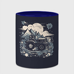 Кружка 3D Farming Simulator - Поля да горы, цвет: 3D-белый + синий — фото 2