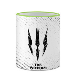 Кружка 3D The Witcher с потертостями на светлом фоне, цвет: 3D-светло-зеленый кант — фото 2