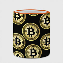 Кружка 3D Монеты биткоина, цвет: 3D-оранжевый кант — фото 2