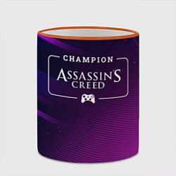Кружка 3D Assassins Creed gaming champion: рамка с лого и дж, цвет: 3D-оранжевый кант — фото 2