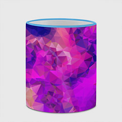Кружка 3D Пурпурный стиль, цвет: 3D-небесно-голубой кант — фото 2