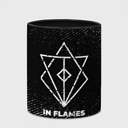 Кружка 3D In Flames с потертостями на темном фоне, цвет: 3D-белый + черный — фото 2