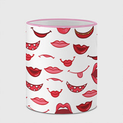 Кружка 3D Сладкие губы, цвет: 3D-розовый кант — фото 2