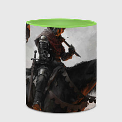 Кружка 3D Индржик на коне, цвет: 3D-белый + светло-зеленый — фото 2