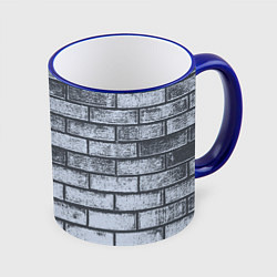 Кружка 3D Grey wall, цвет: 3D-синий кант