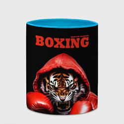 Кружка 3D Boxing tiger, цвет: 3D-белый + небесно-голубой — фото 2