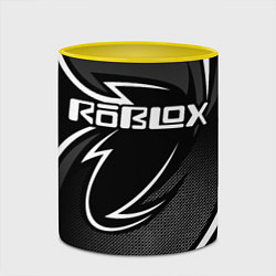 Кружка 3D Роблокс - белая линия, цвет: 3D-белый + желтый — фото 2