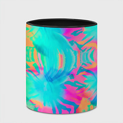 Кружка 3D Кислотный тай-дай: паттерн, цвет: 3D-белый + черный — фото 2
