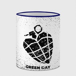 Кружка 3D Green Day с потертостями на светлом фоне, цвет: 3D-синий кант — фото 2