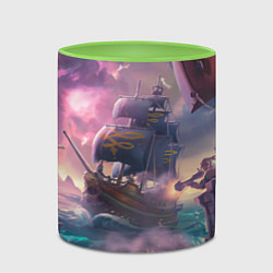 Кружка 3D Магия Sea of Thieves, цвет: 3D-белый + светло-зеленый — фото 2