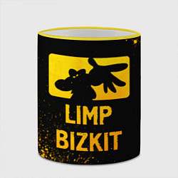 Кружка 3D Limp Bizkit - gold gradient, цвет: 3D-желтый кант — фото 2