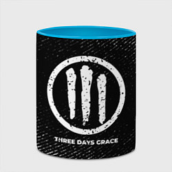 Кружка 3D Three Days Grace с потертостями на темном фоне, цвет: 3D-белый + небесно-голубой — фото 2