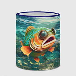 Кружка 3D Рыба карп, цвет: 3D-синий кант — фото 2